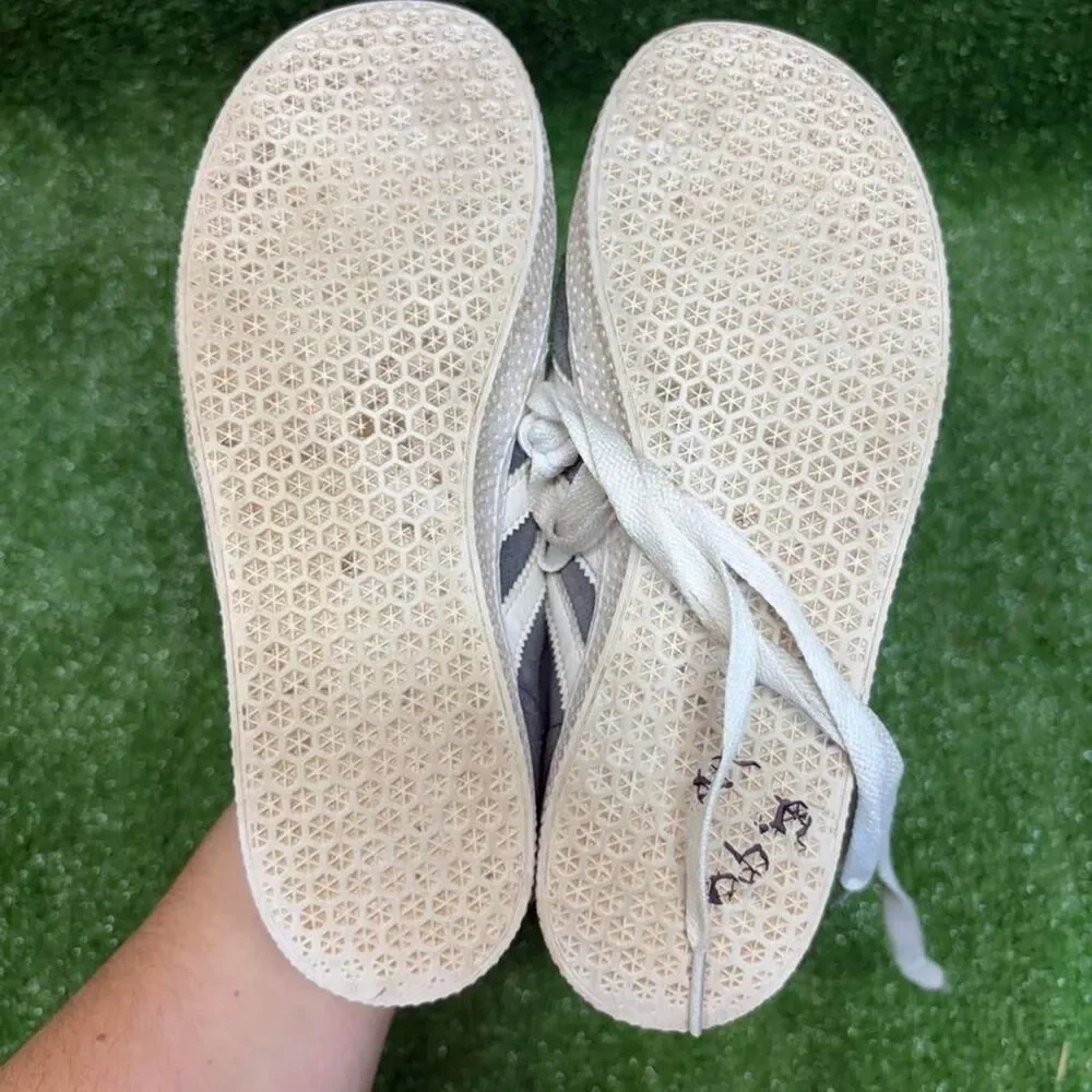 Adidas Grey and White Trainers